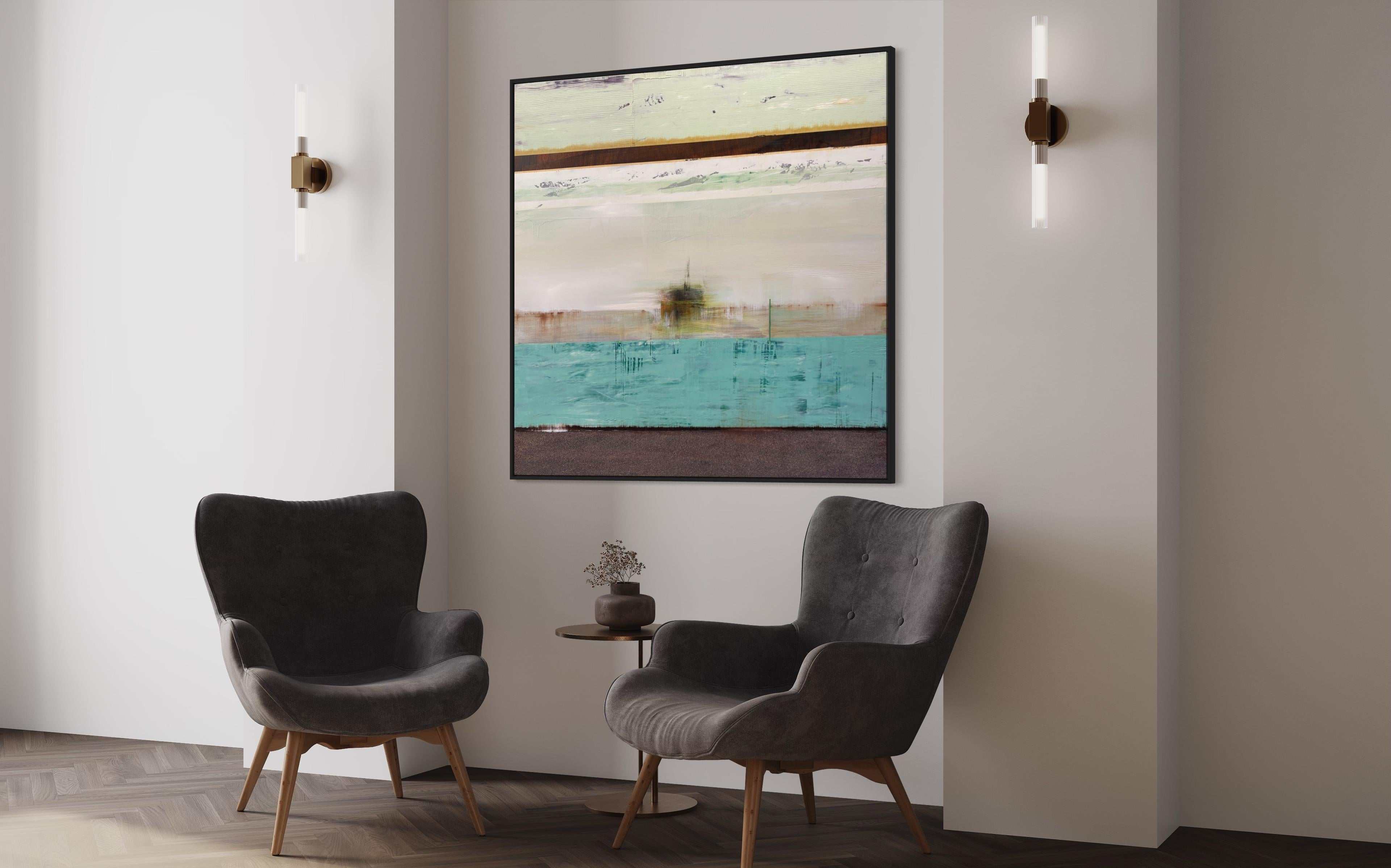 « Sea Harbor » de Katheryn Holt - Art abstrait aux couleurs de terre et d'eau en vente 9
