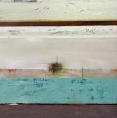 "Safe Harbor" di Katheryn Holt - Arte astratta a toni di colore della terra e dell'acqua