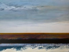 « Torm Surge III » de Katheryn Holt - peinture abstraite aux tons bleu et terreux