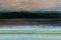 "Shade and Breeze" di Katheryn Holt - Arte astratta in verde, nero e tonalità della terra