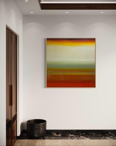 "Spectrum" by Holt - Orange, Yellow, and White Contemporary Color-Field Abstract
