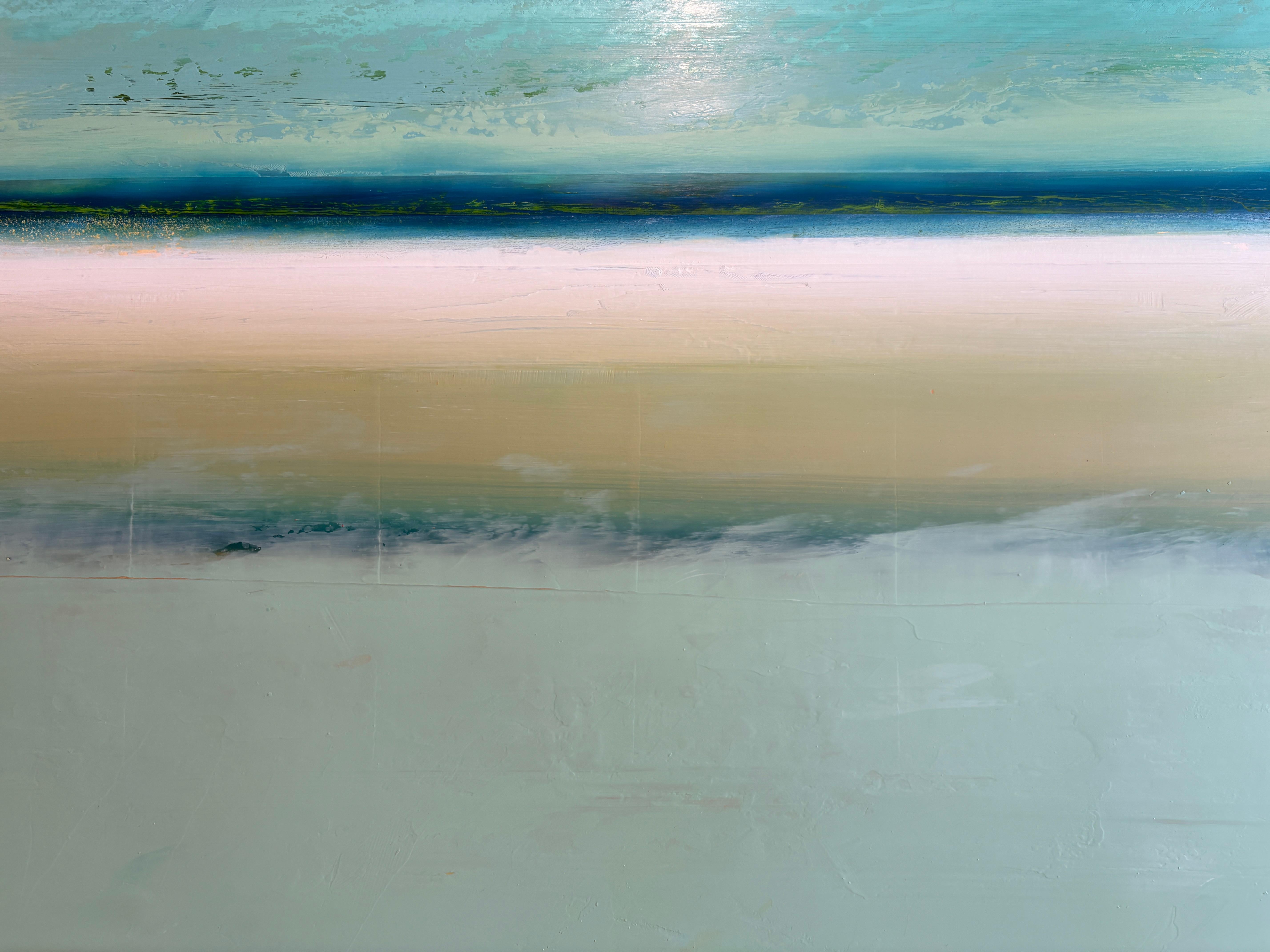 Tropic' par Katheryn Holt - Champ de couleurs contemporaines vertes et bleues vibrantes en vente 3