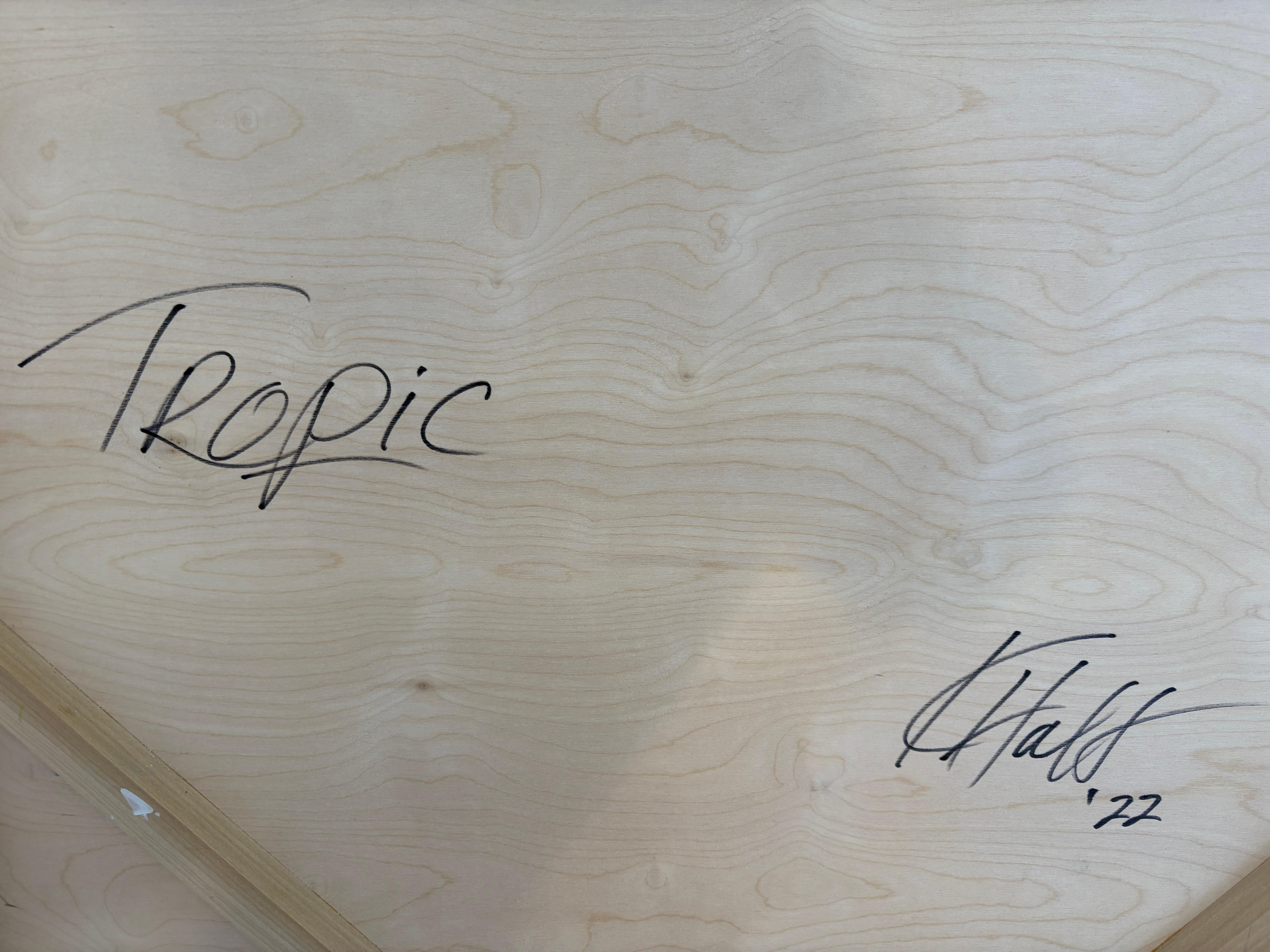 Tropic' par Katheryn Holt - Champ de couleurs contemporaines vertes et bleues vibrantes en vente 9