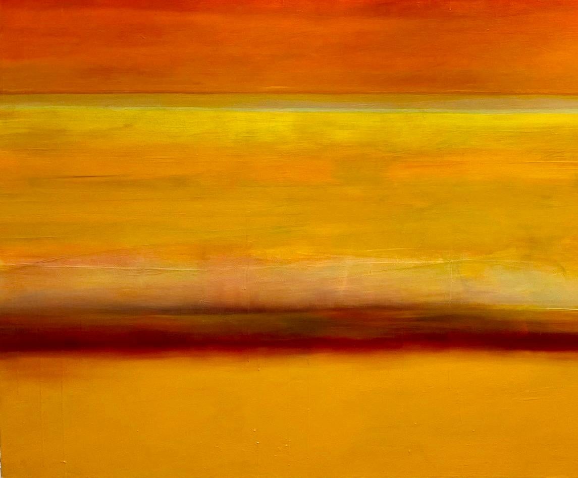 Vapor' de Katheryn Holt - Arte abstracto contemporáneo naranja brillante muy grande en venta 4