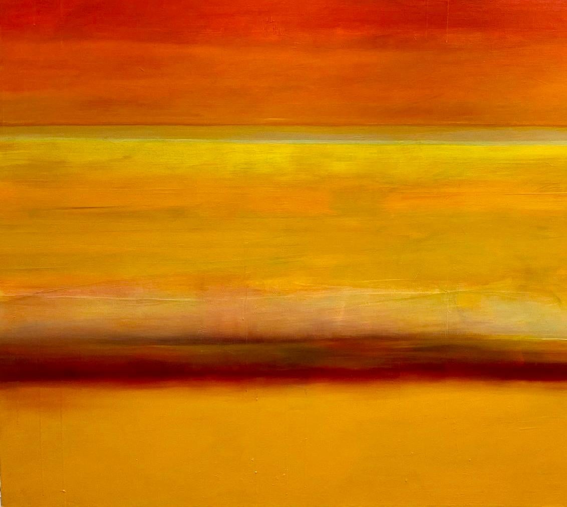 Vapor' de Katheryn Holt - Arte abstracto contemporáneo naranja brillante muy grande en venta 5