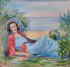 Lounging Near Lake Michigan, Portrait of a Woman