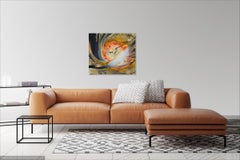 "Tra impermanenza e resistenza" - Pittura astratta orizzontale.