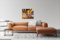 "Campos direccionales" - Pintura horizontal de un paisaje abstracto.