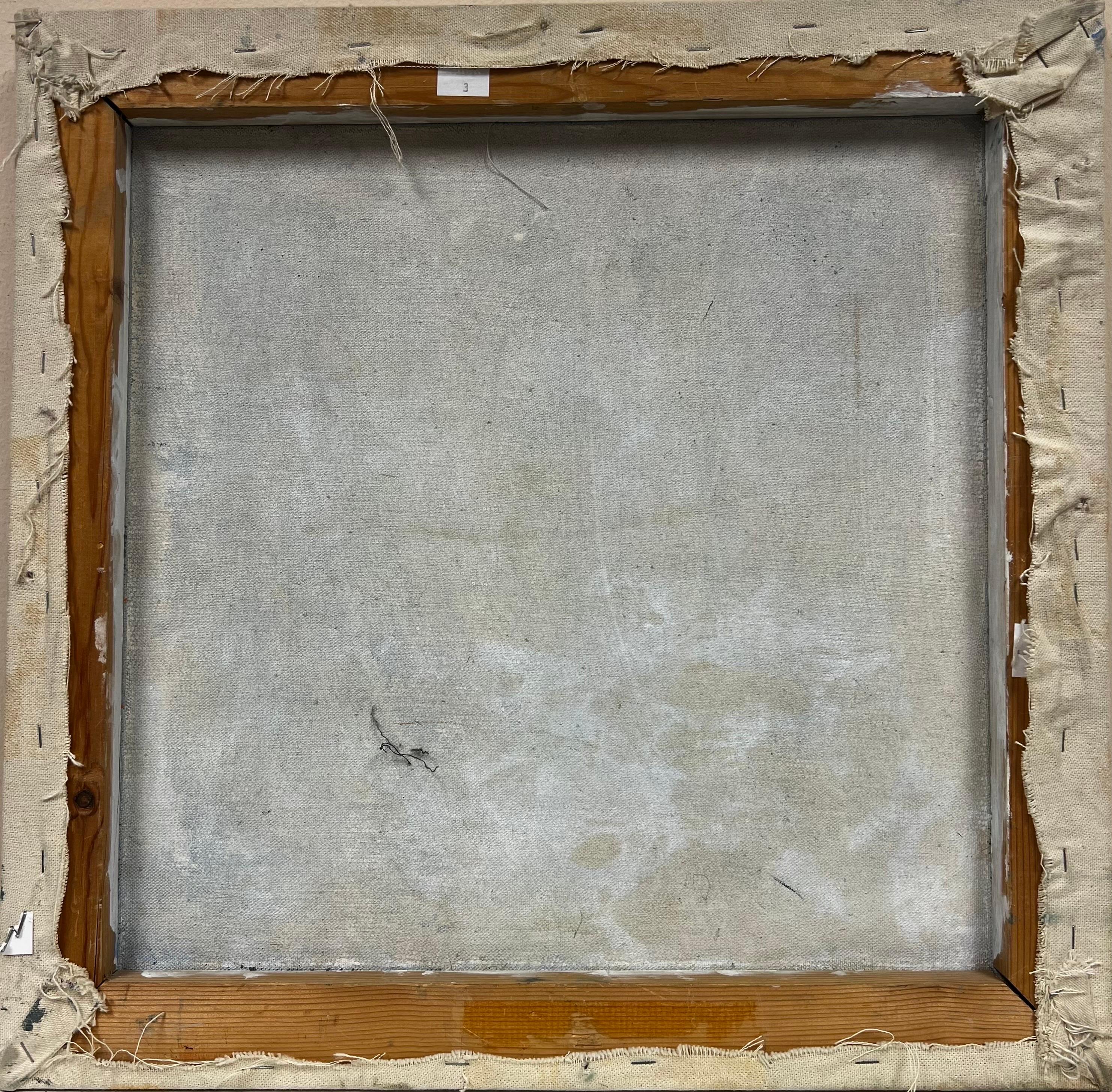 Paysage abstrait foncé d'automne, peinture originale signée 1