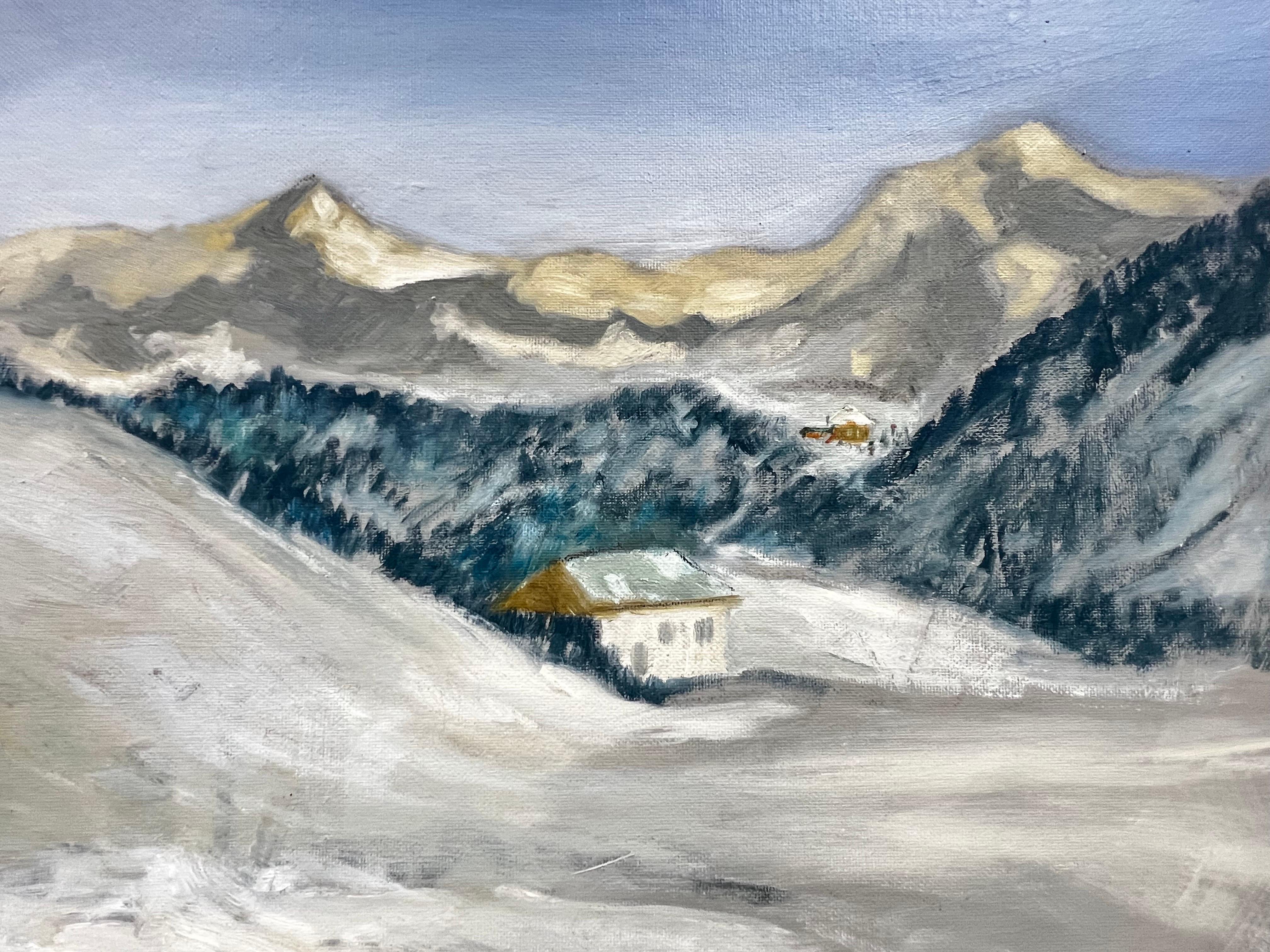 Italie Montagnes Dolomites, peinture originale signée en vente 2