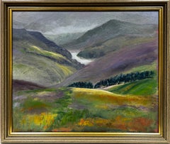 Large Original Painting Derwent Water from the Grouse Moor, signed & framed