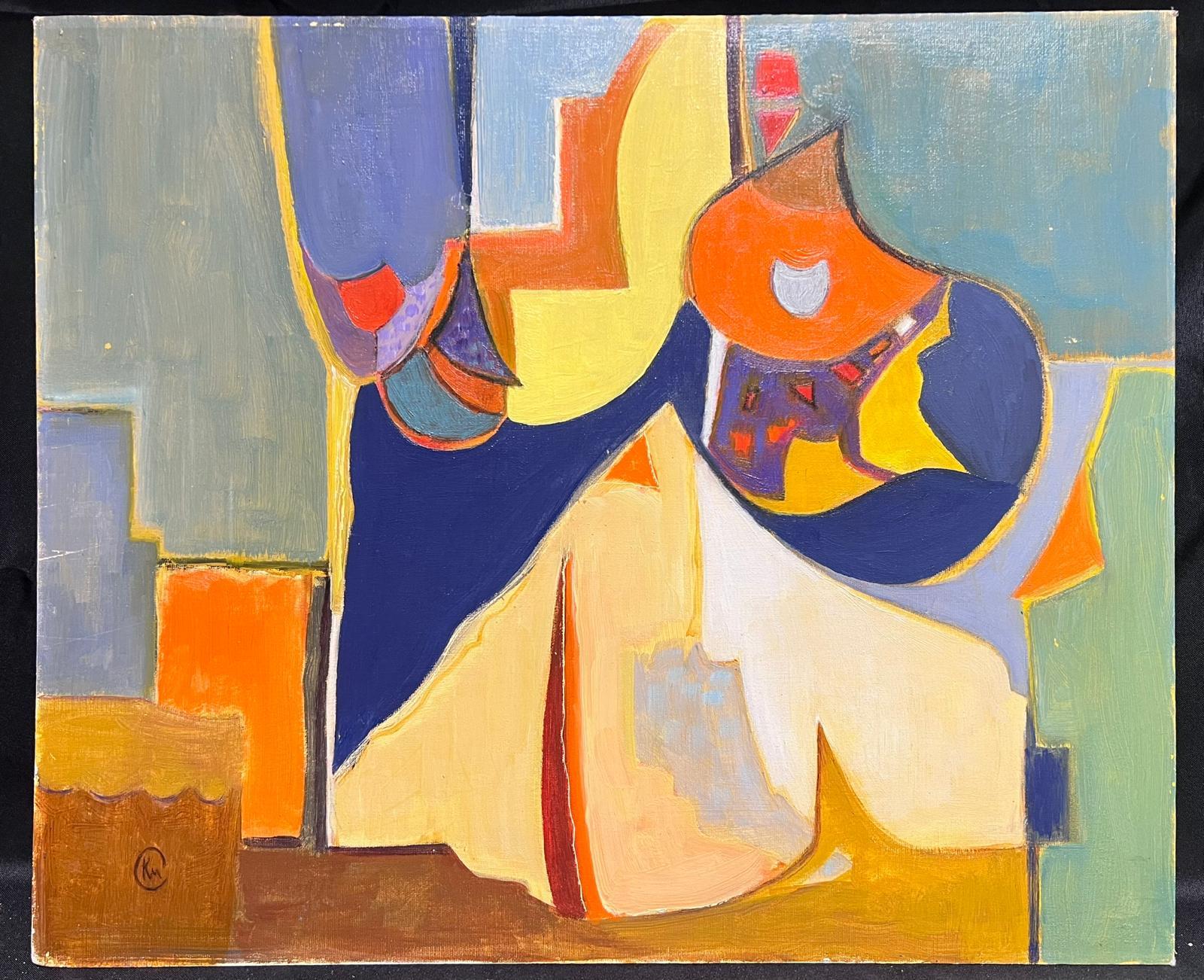Artist/ School: Kathleen Crow, British contemporary

Title: Cubist composition

Medium: oil on board, unframed 

Board: 20 x 24 inches

Provenance: private collection, England

Condition: The painting is in overall very good and sound condition.
 