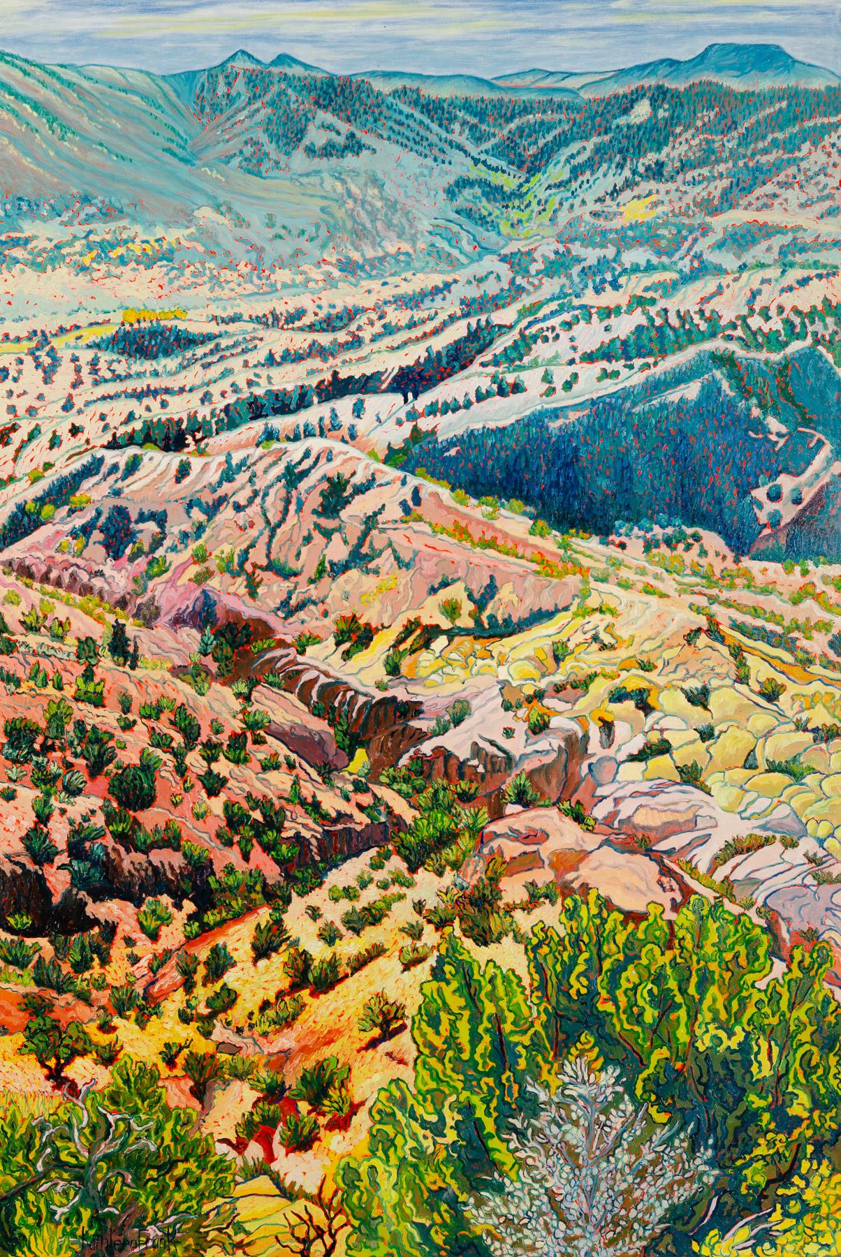 Kathleen Frank Landscape Painting – Kupfer-Canyon