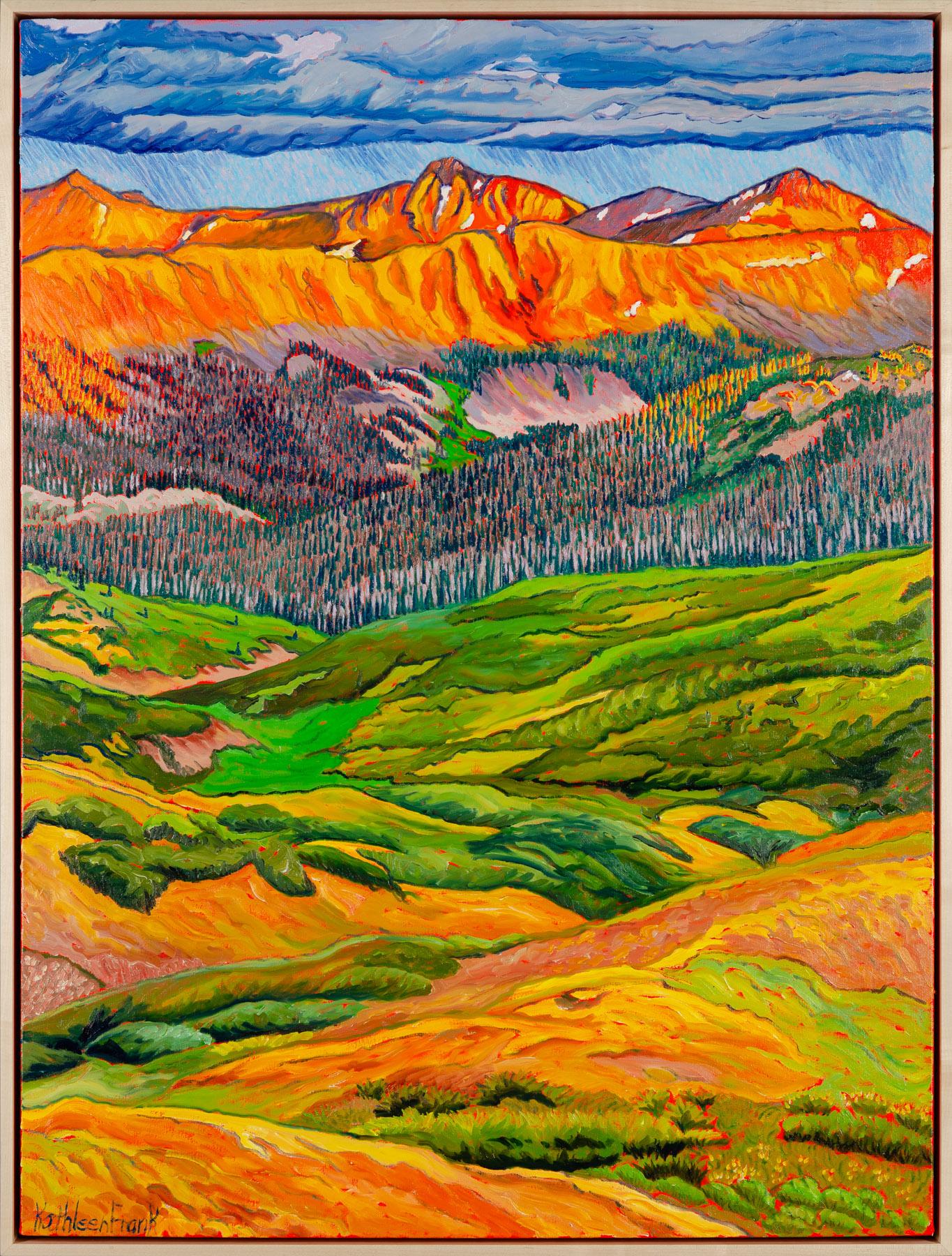 In the Shadow of the San Juans - Painting by Kathleen Frank