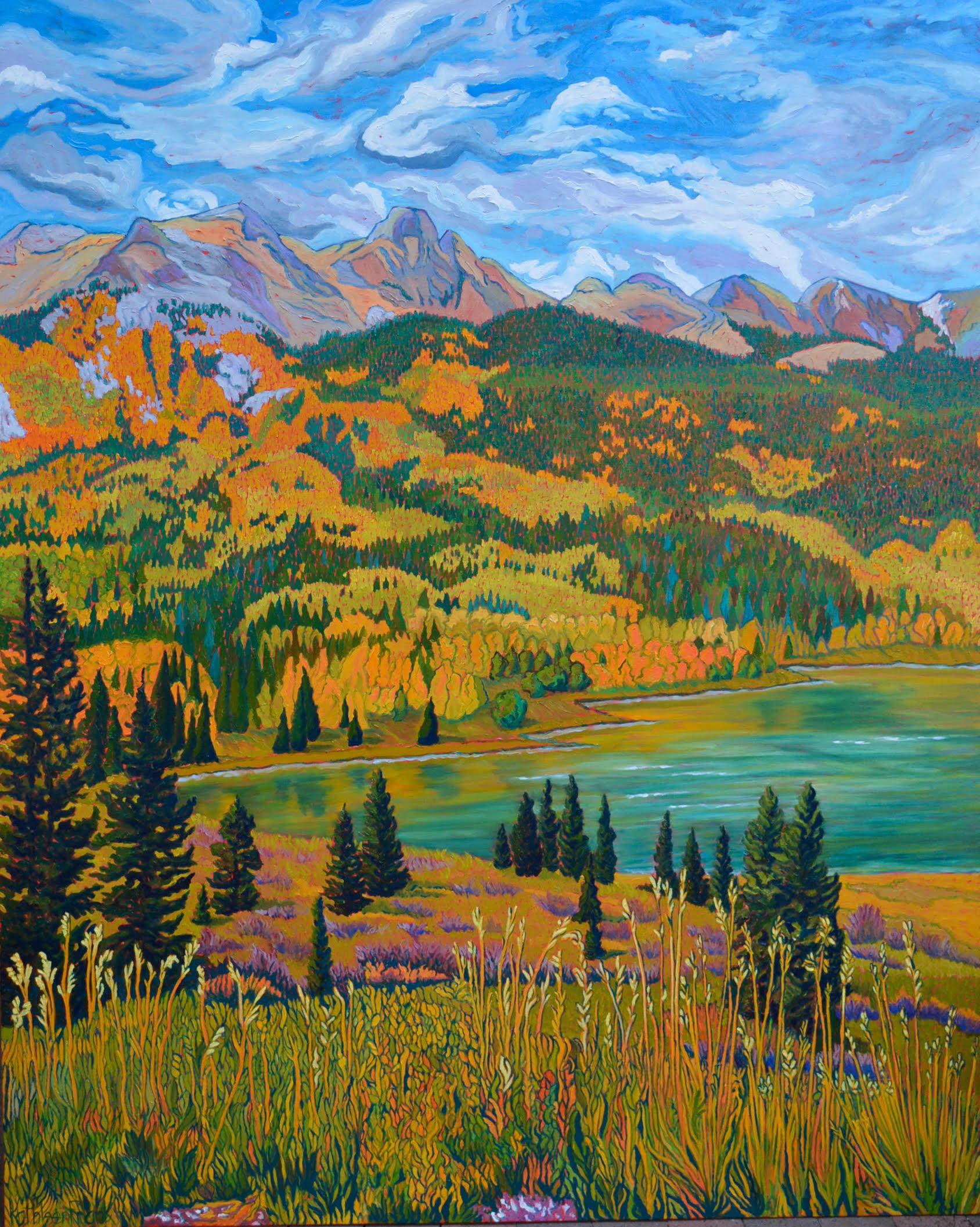 Kathleen Frank Landscape Painting - Trout Lake