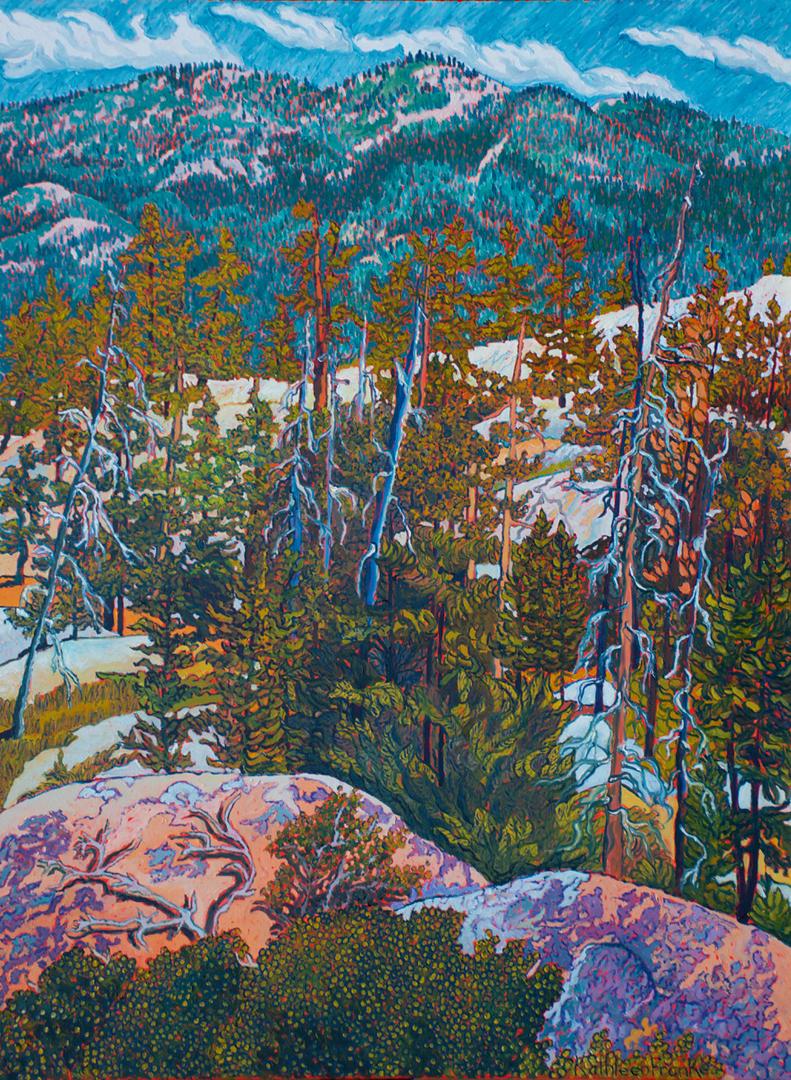 Landscape Painting Kathleen Frank - Dans le désert des icebergs