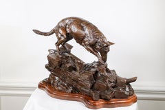 "Ground Zero" Bronze German Shepherd Dog Searching for Survivors