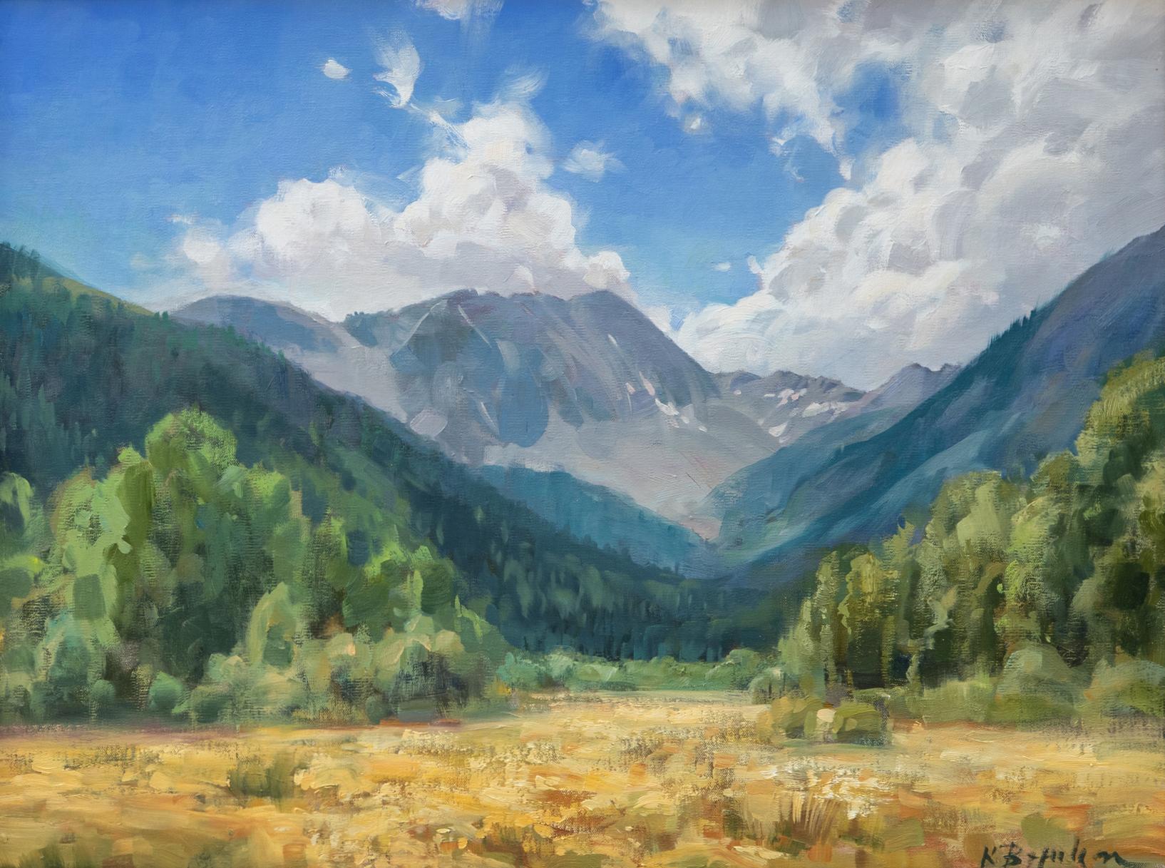 Castle Peak, High Summer - Impressionist Painting by Kathleen Hudson