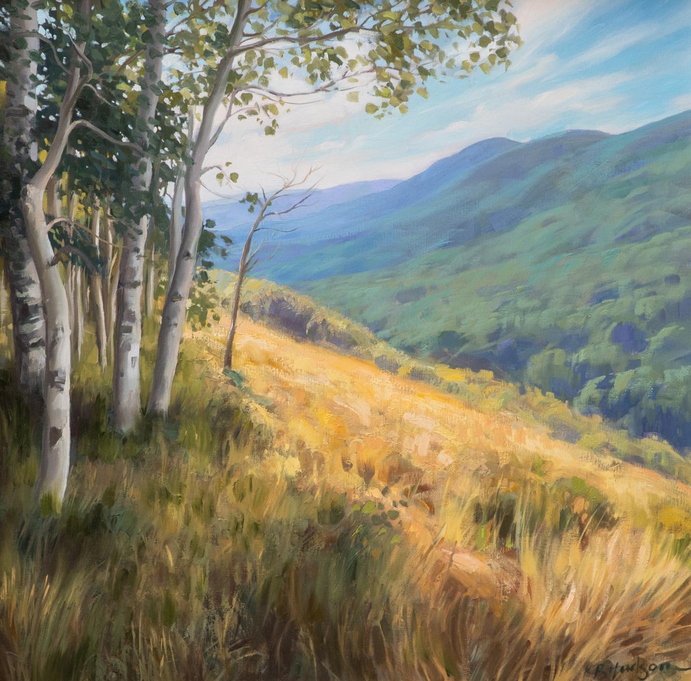 Colorado Hillside - Impressionist Painting by Kathleen Hudson