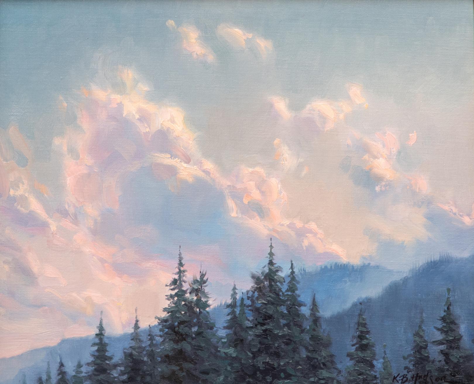 Cielo del crepuscolo - Painting Impressionismo di Kathleen Hudson
