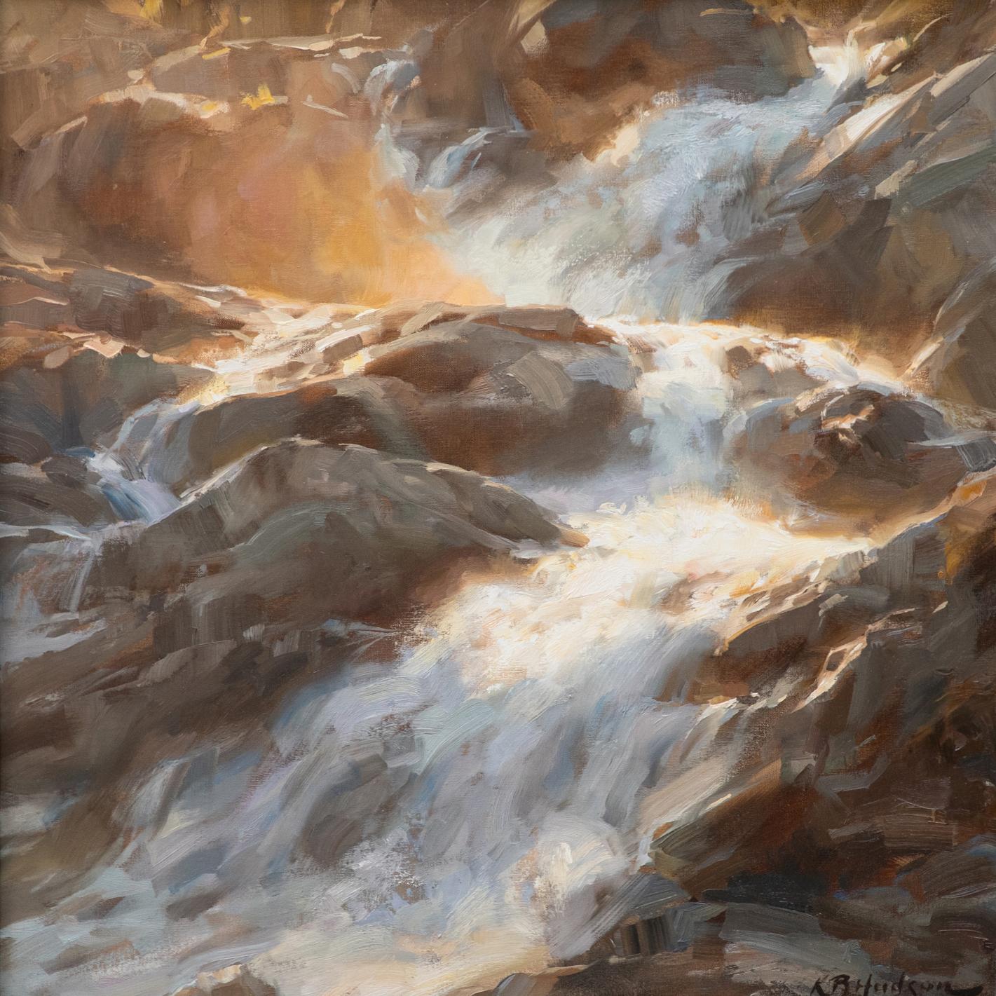 Glühende Fälle (Impressionismus), Painting, von Kathleen Hudson