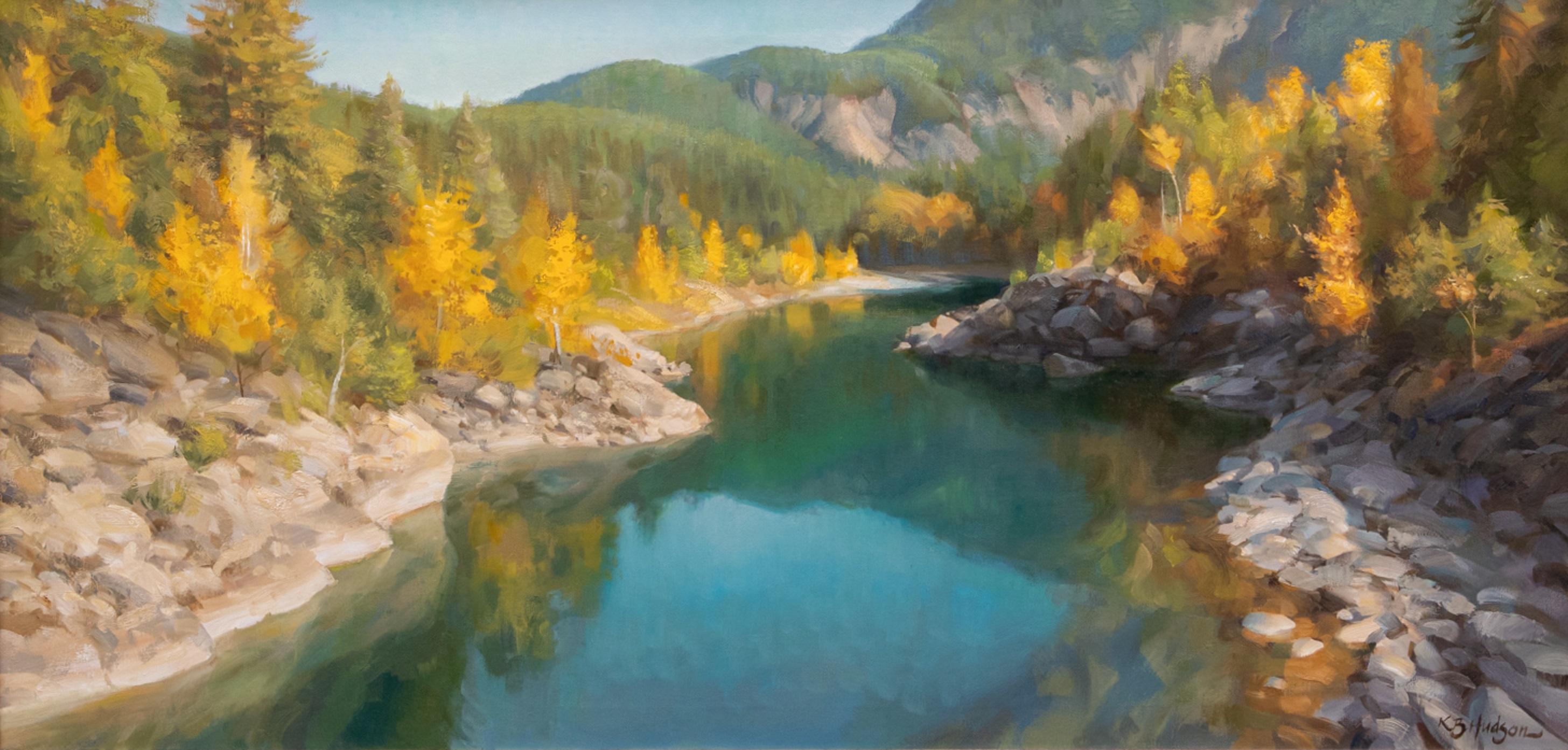 Hauteur de la couleur - Impressionnisme Painting par Kathleen Hudson