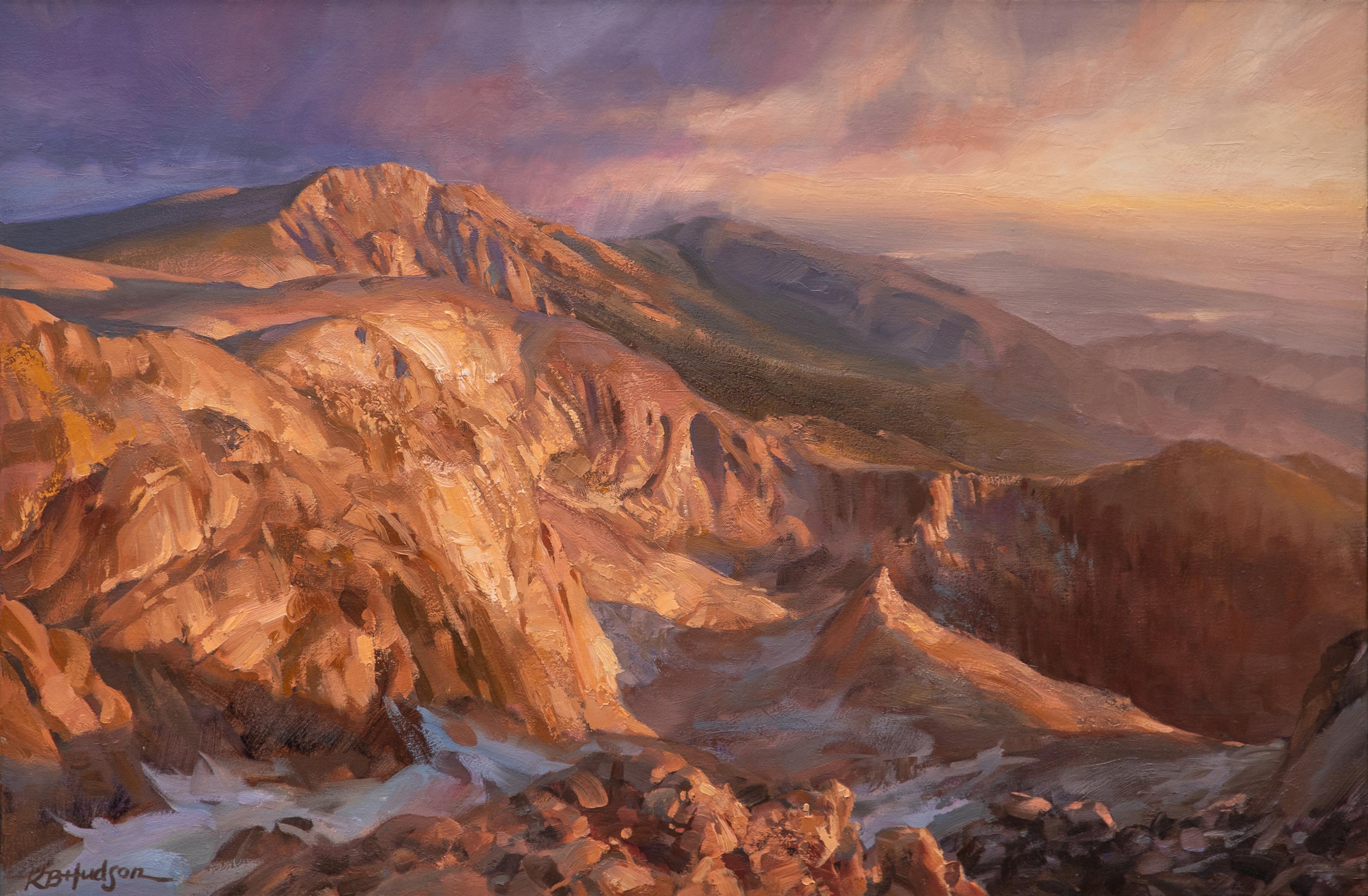 Vista desde la cima del Pico de Pike - Painting de Kathleen Hudson