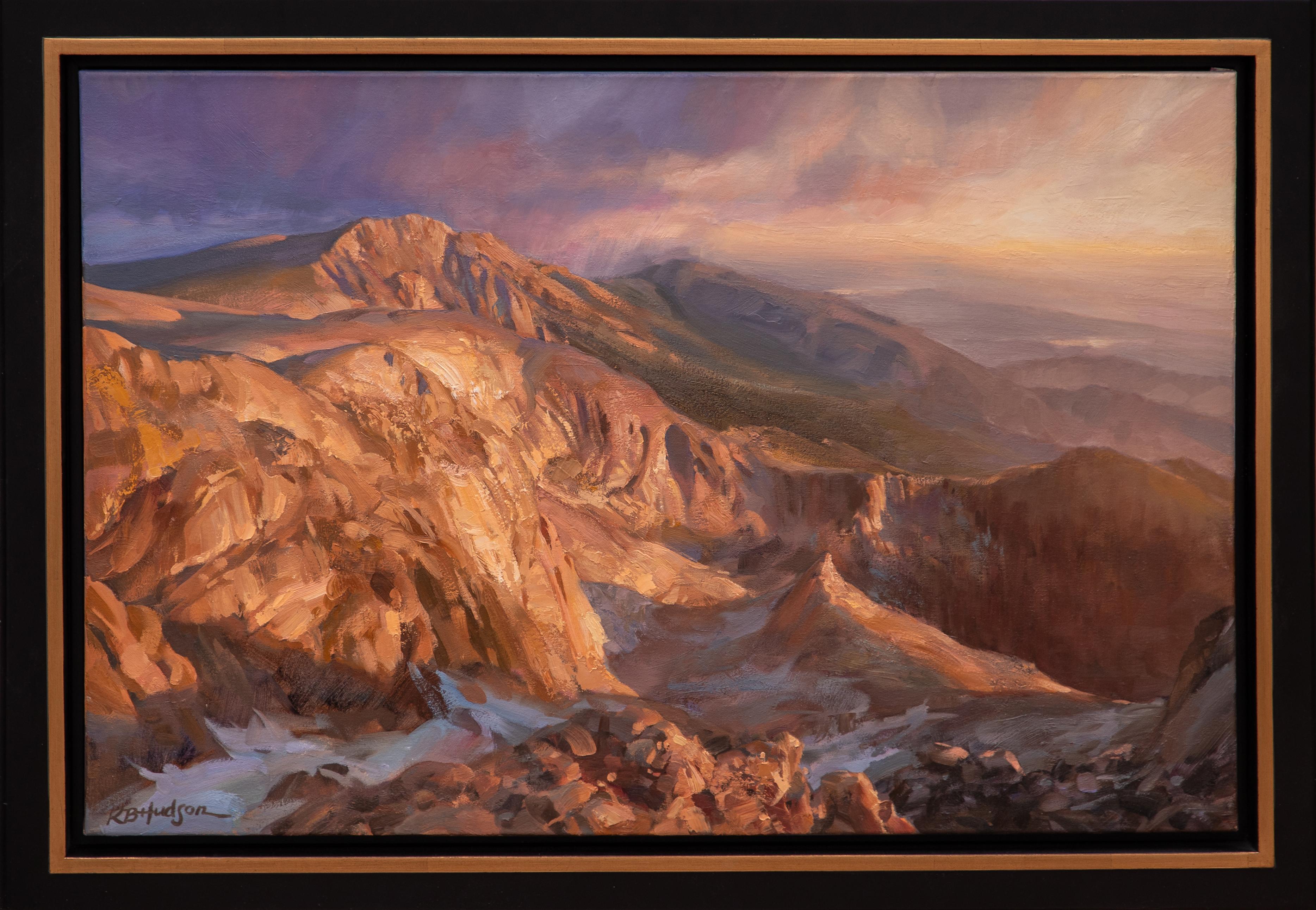 Landscape Painting de Kathleen Hudson - Vista desde la cima del Pico de Pike