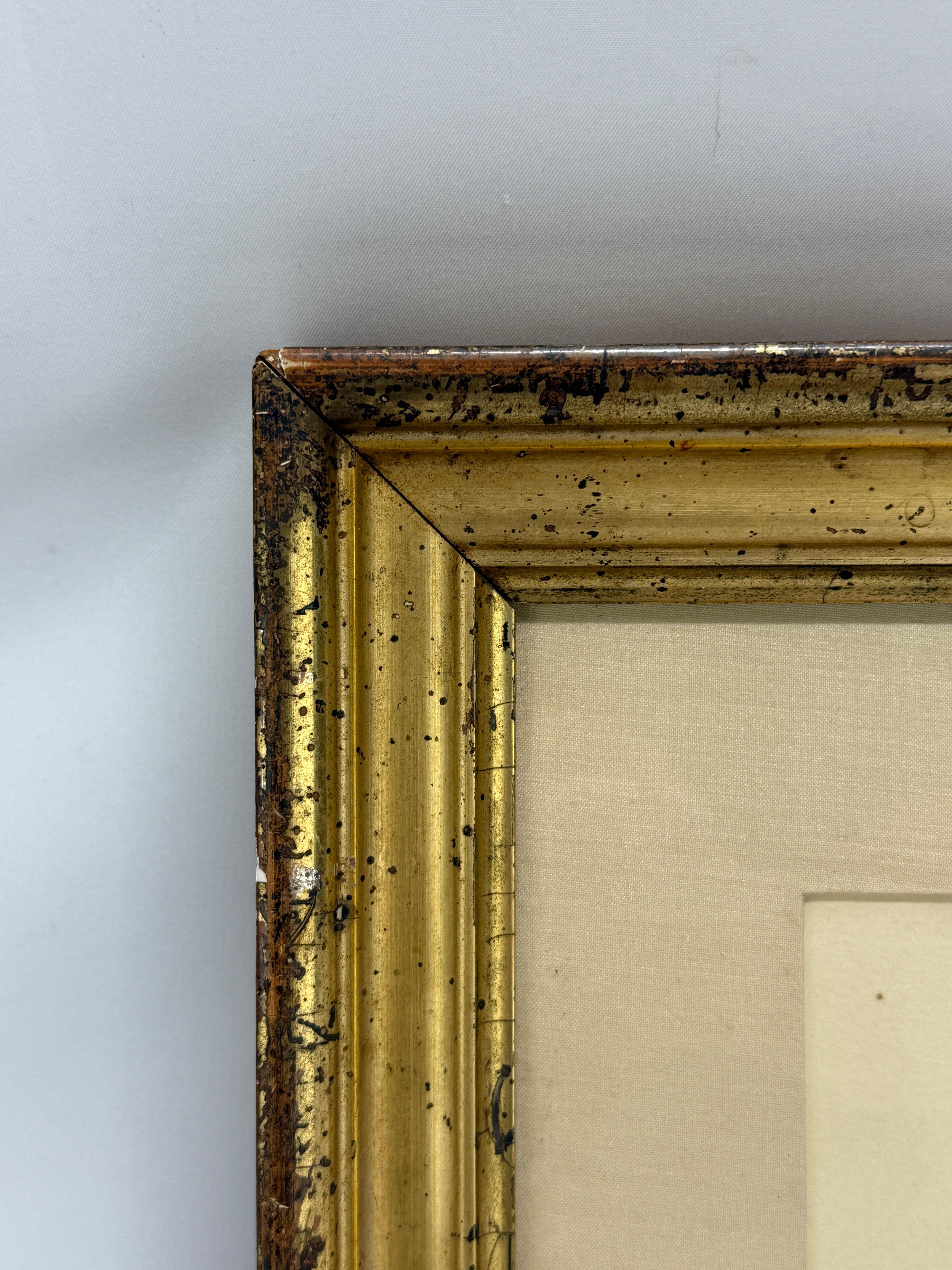 Kathleen Jessica O'Leary Dibujo a lápiz de pato negro, 1980 - Marco del siglo XIX en Bueno estado para la venta en Atlanta, GA