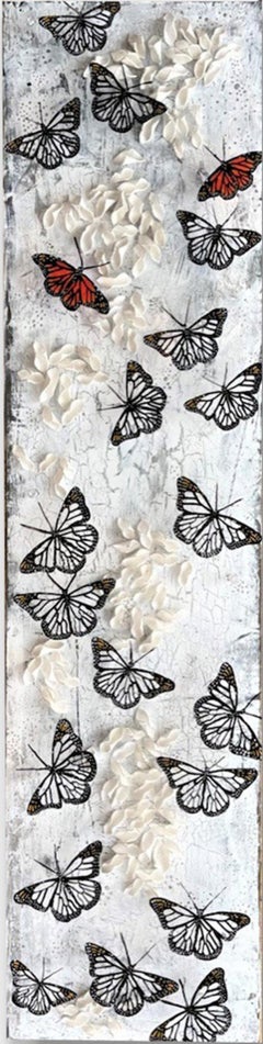 Abstract Butterfly Mixed Media Painting, "Brother Brother" 2021