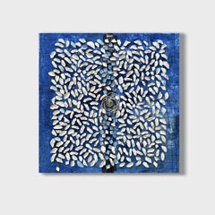 Pintura abstracta en técnica mixta, "Encantada"