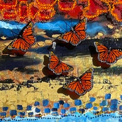 Kathleen Kane-Murrell, Abstracto en técnica mixta, "Rumbo a California" 2025
