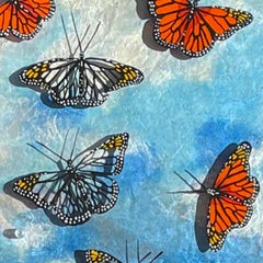 Kathleen Kane-Murrell, Mixed Media Abstract Butterflies, "Glorious" 2025