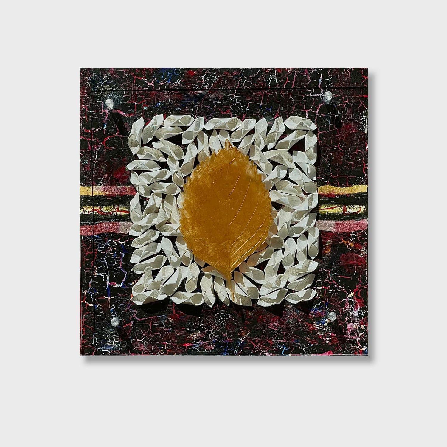 Abstract Painting Kathleen Kane-Murrell  - Kathleen Kane-Murrell, papillons abstraits en technique mixte, "Parallel Paths" 2025