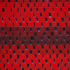 Kathleen Kane-Murrell, Composition abstraite en techniques mixtes, "Flandres" 2025, encadrée