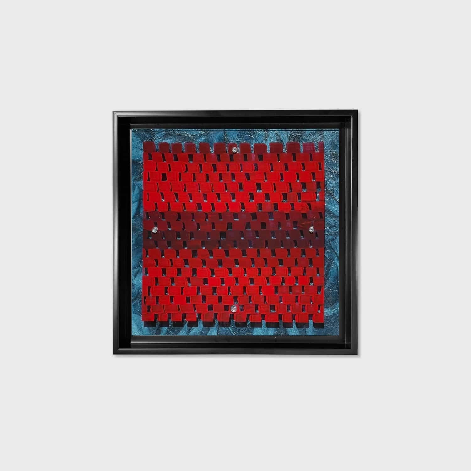 Kathleen Kane-Murrell, Abstrakte Komposition in Mischtechnik, "Flanders" 2025, gerahmt – Mixed Media Art von Kathleen Kane-Murrell 