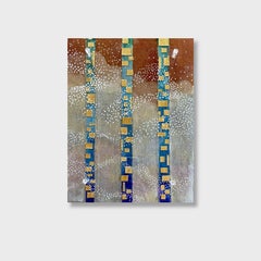 Kathleen Kane-Murrell, Composición abstracta en técnica mixta, "Niebla matinal" 2024