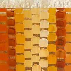 Kathleen Kane-Murrell, Mixed Media Abstract Composition, "Poppy" 2024