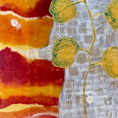 Kathleen Kane-Murrell, Abstrakte Komposition in Mischtechnik, "Whispers of Silk" 2025