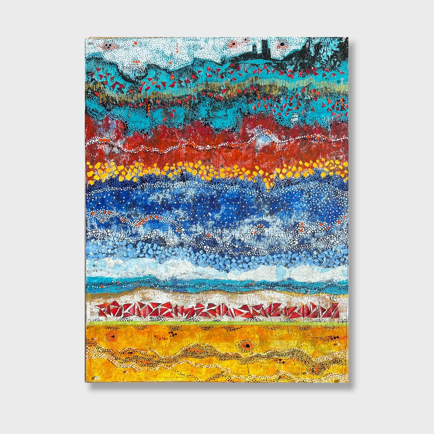 Kathleen Kane-Murrell, Mixed Media Abstract, "Other Land" 2025 - Mixed Media Art by Kathleen Kane-Murrell 