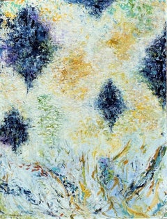 Pintura abstracta en técnica mixta, "Síguela"