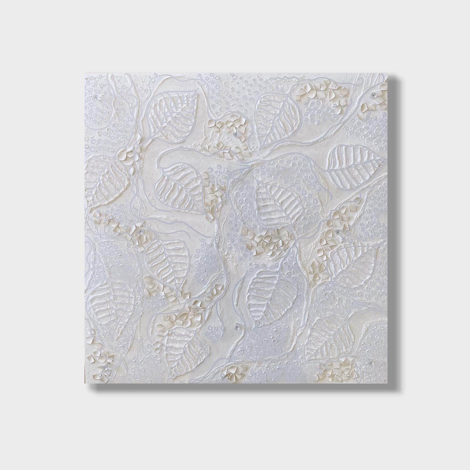 Pittura astratta rilassante con tecnica mista, 