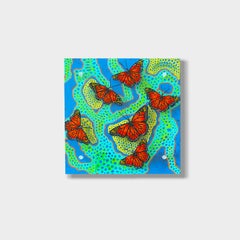 Small Colorful Abstract Mixed Media Painting, "Technicolor" 2023