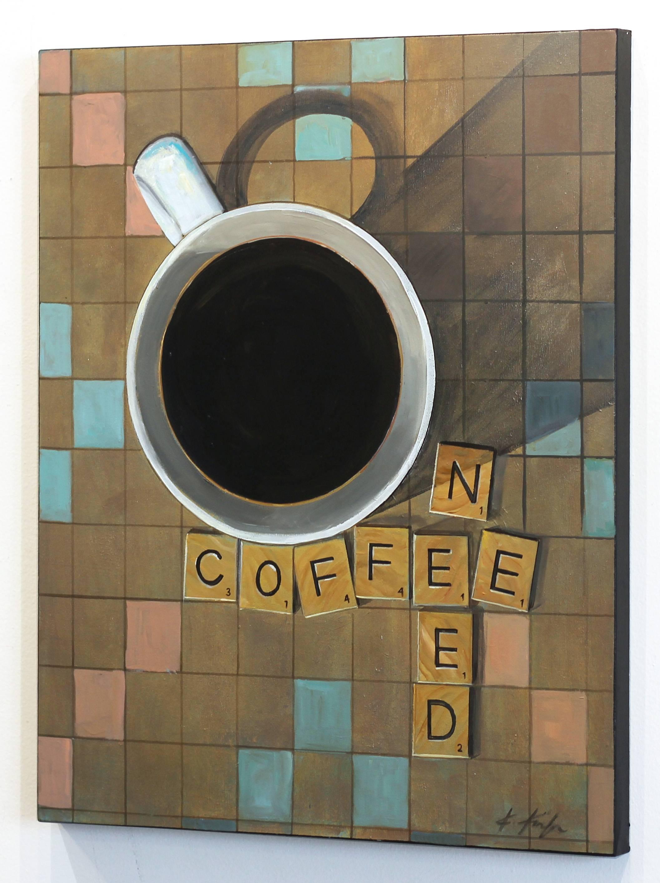 Black Coffee - Photorealist Mixed Media Art by Kathleen Keifer