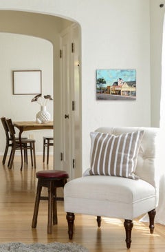 Aero Theater - Original Landscape Vintage Style Painting