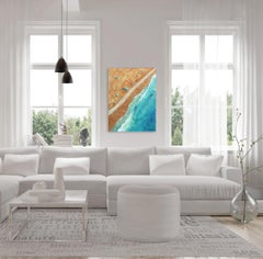 Beach From Above II - California Contemporary Realism Painting