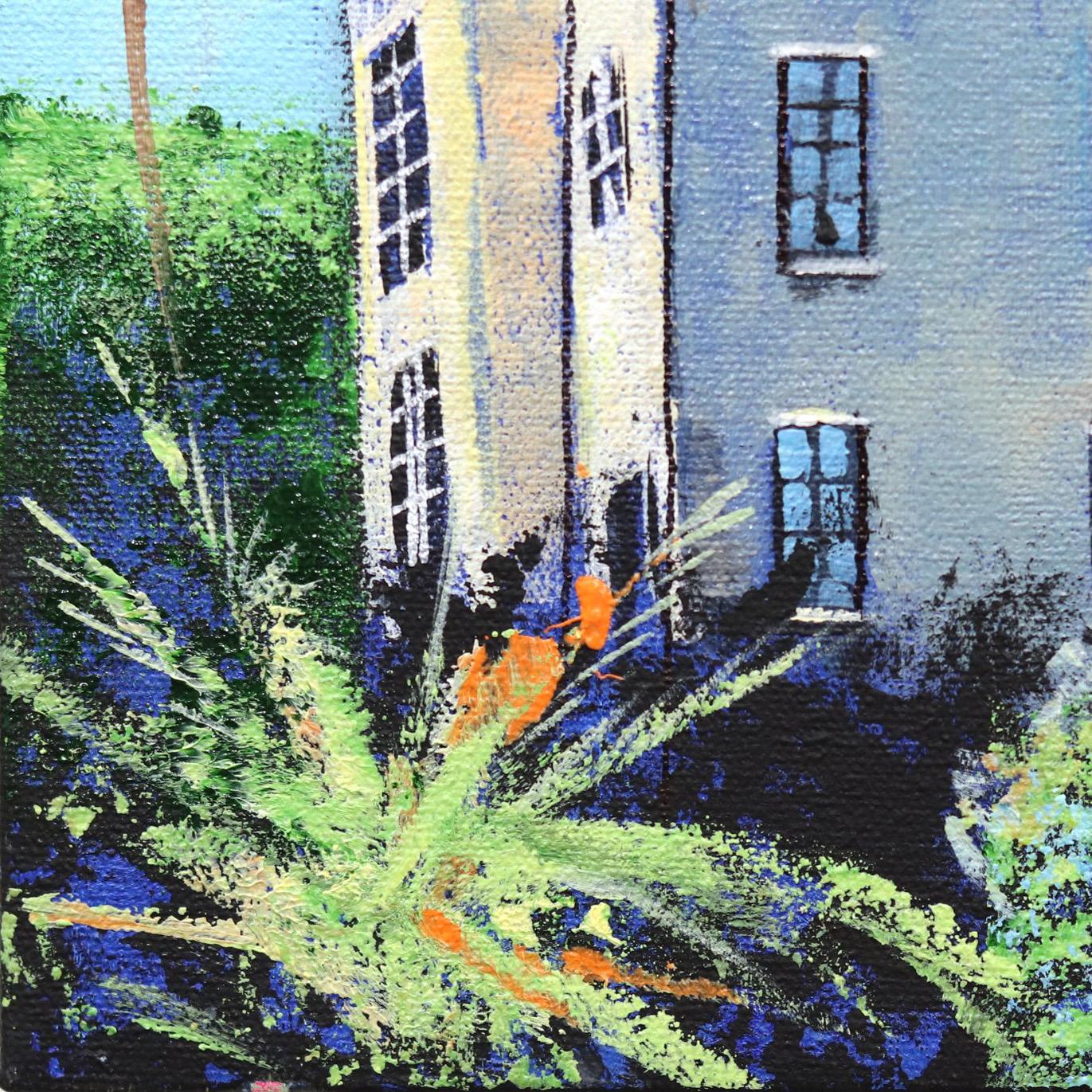 Chateau Marmont Hotel - American Impressionist Painting by Kathleen Keifer