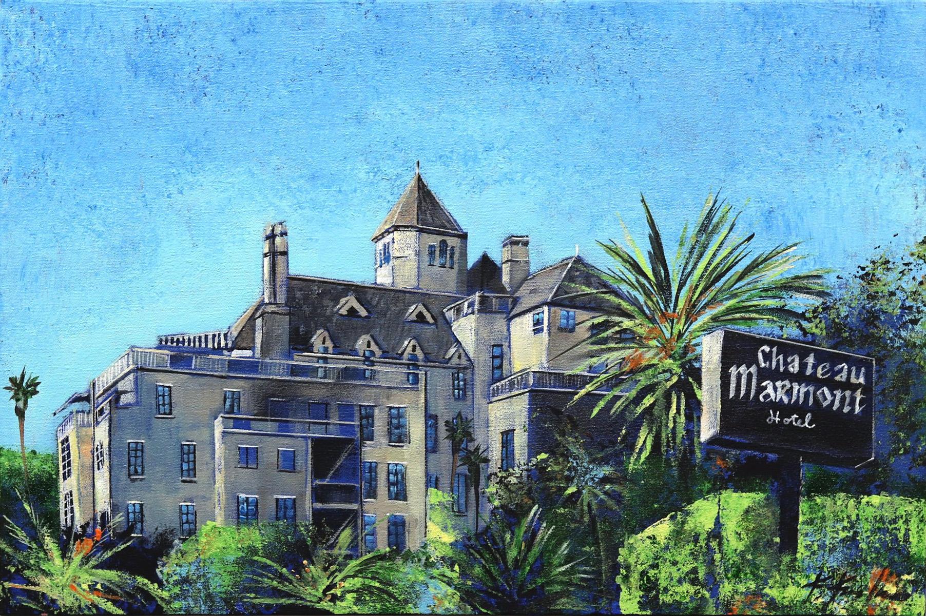 Kathleen Keifer Still-Life Painting - Chateau Marmont Hotel