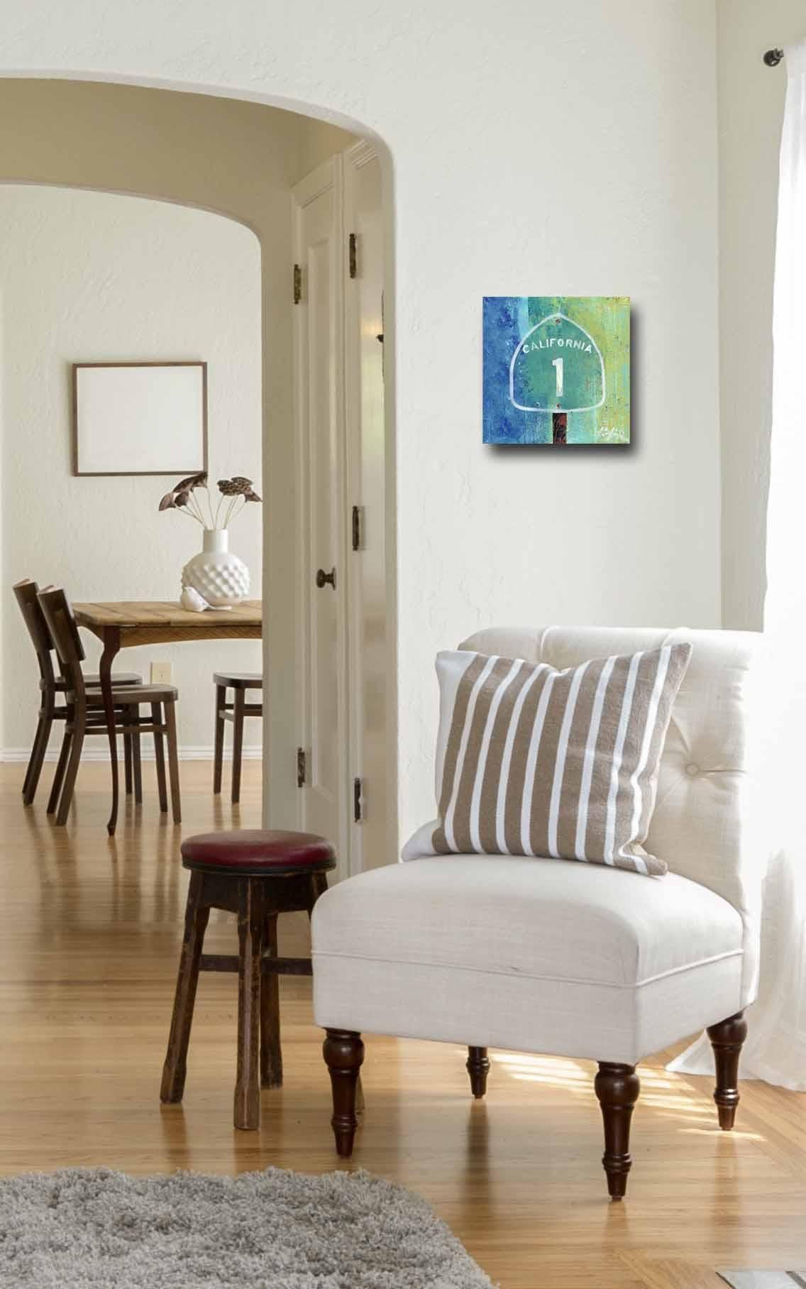 Percorso costiero - Quadro di realismo contemporaneo della California in vendita 1