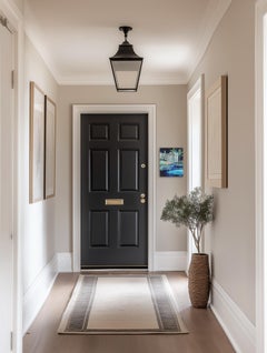 Blues eléctrico en el Chateau - Pintura original de bodegón de hotel de Hollywood